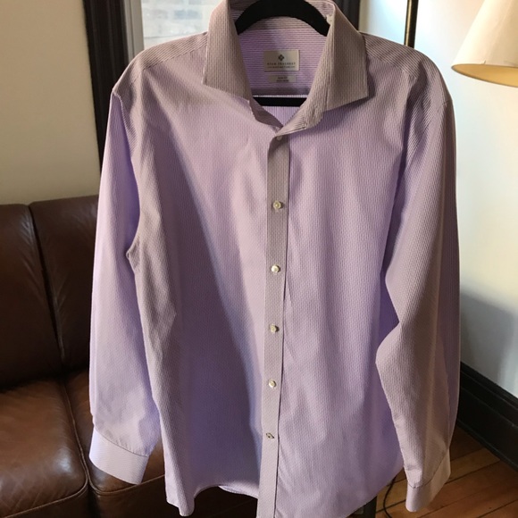 Men’s large light purple button up slim-fit - Picture 3 of 6